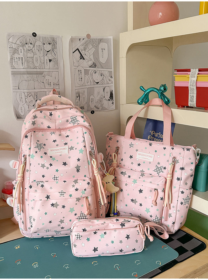 Starry Pattern School Backpack Set Stornfield