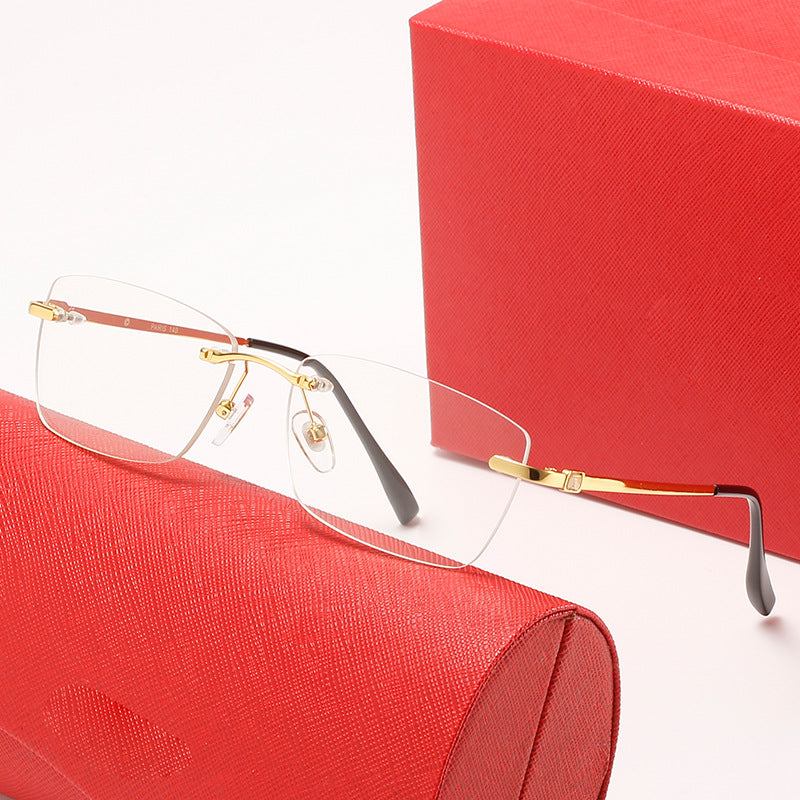 Women's fashionable half-frame sunglasses with stylish metal frame Stornfield