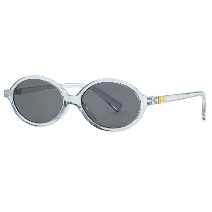 Women's fashionable sunglasses with oval frame and golden accents Stornfield