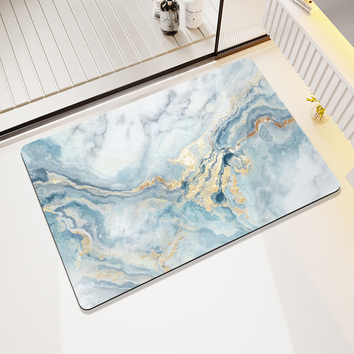 Non-Slip Abstract Design Bath Mat Stornfield