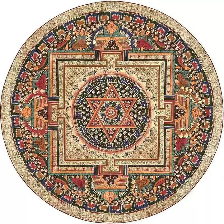Round Vintage Area Rug