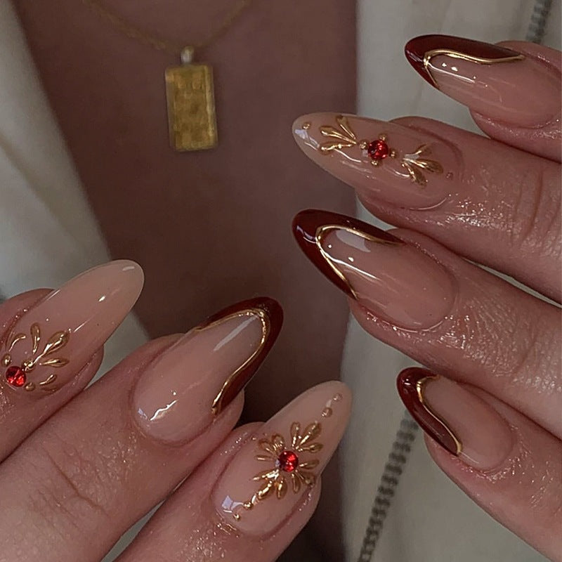 Artificial nail set with elegant decorations Stornfield