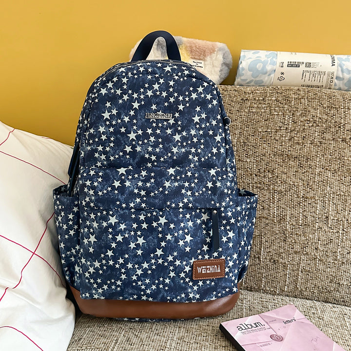 Stylish Star-Printed Casual Backpack Stornfield