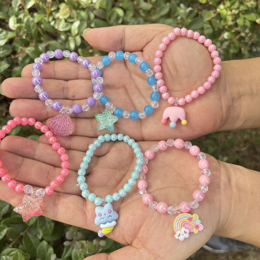 Cute bracelet with elephant charm Made of glass Stornfield