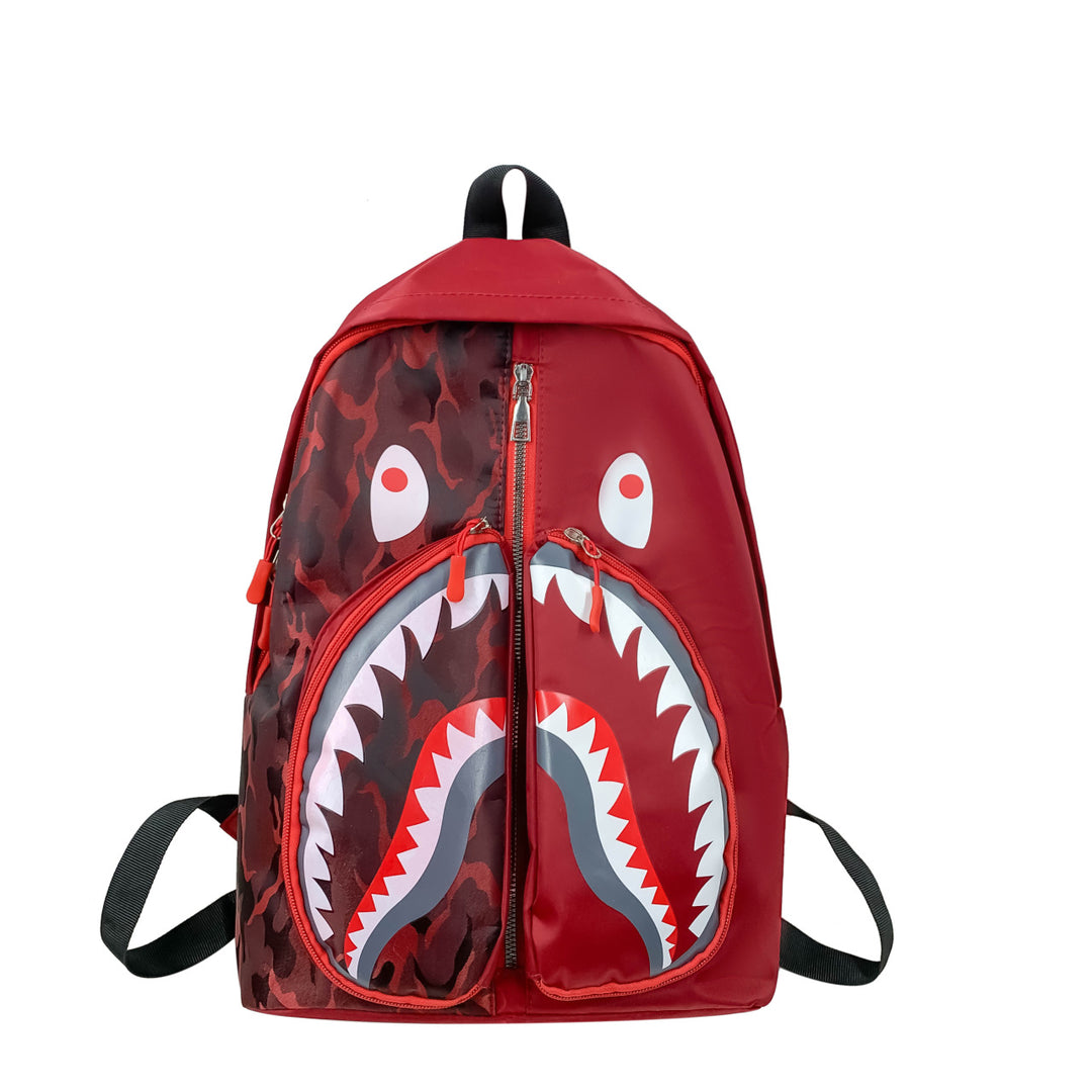 Backpack with Elaborately Designed Shark Motif Stornfield