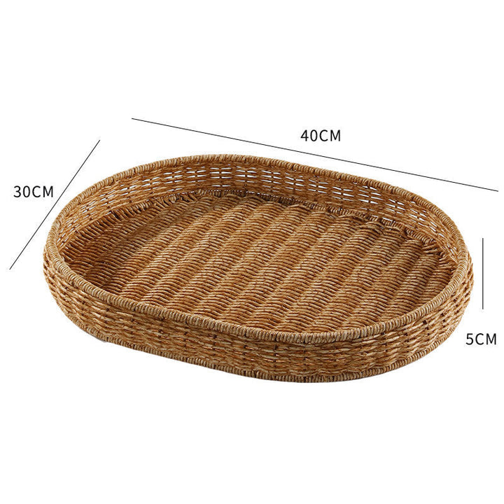 Handwoven Decorative Serving Tray Stornfield 1783754312