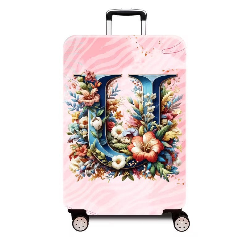 Ladies hard shell suitcase with luxurious floral design Stornfield