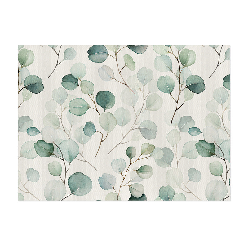 Botanical Printed Cotton-Linen Rectangular Dining Placemat with Non-Slip Backing