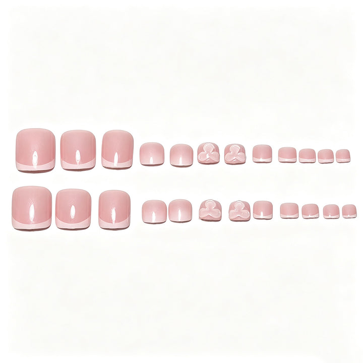 Decorative Press-On Nail Art Tips with Bow Design Stornfield