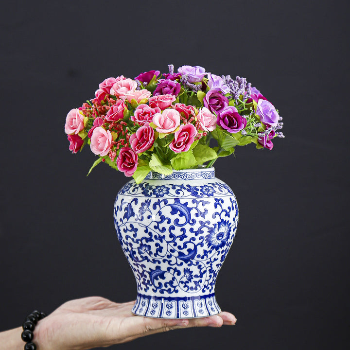 Floral Patterned Decorative Ceramic Jar Stornfeild