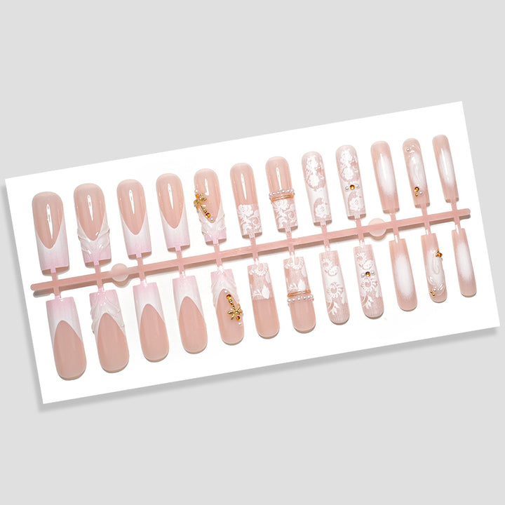 Elegant Decorative Press-On Nail Set