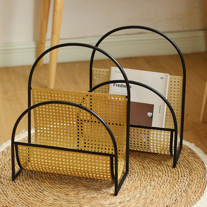 Unisex Elegant Magazine Holder with Artistic Weaving Structure Stornfield