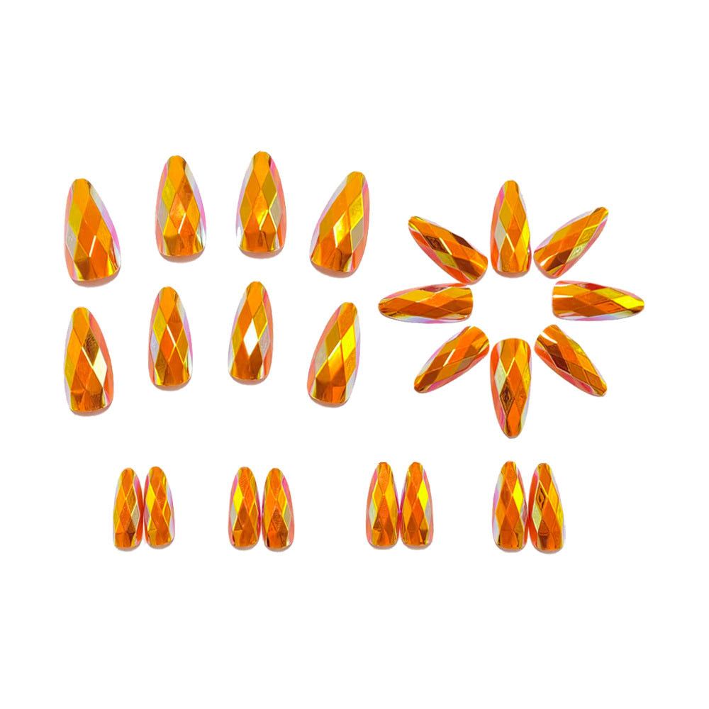 Shiny artificial nails with multifaceted design Stornfield