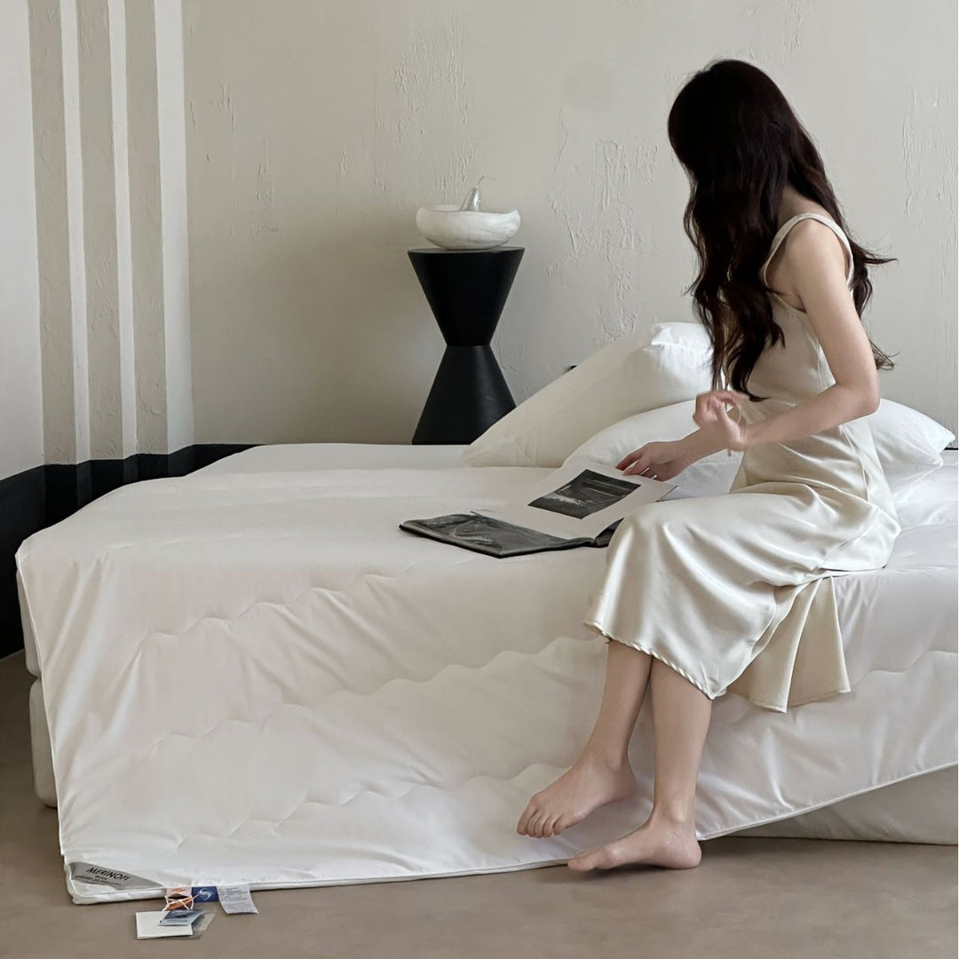 Satin Bias-Cut Slip Midi Dress