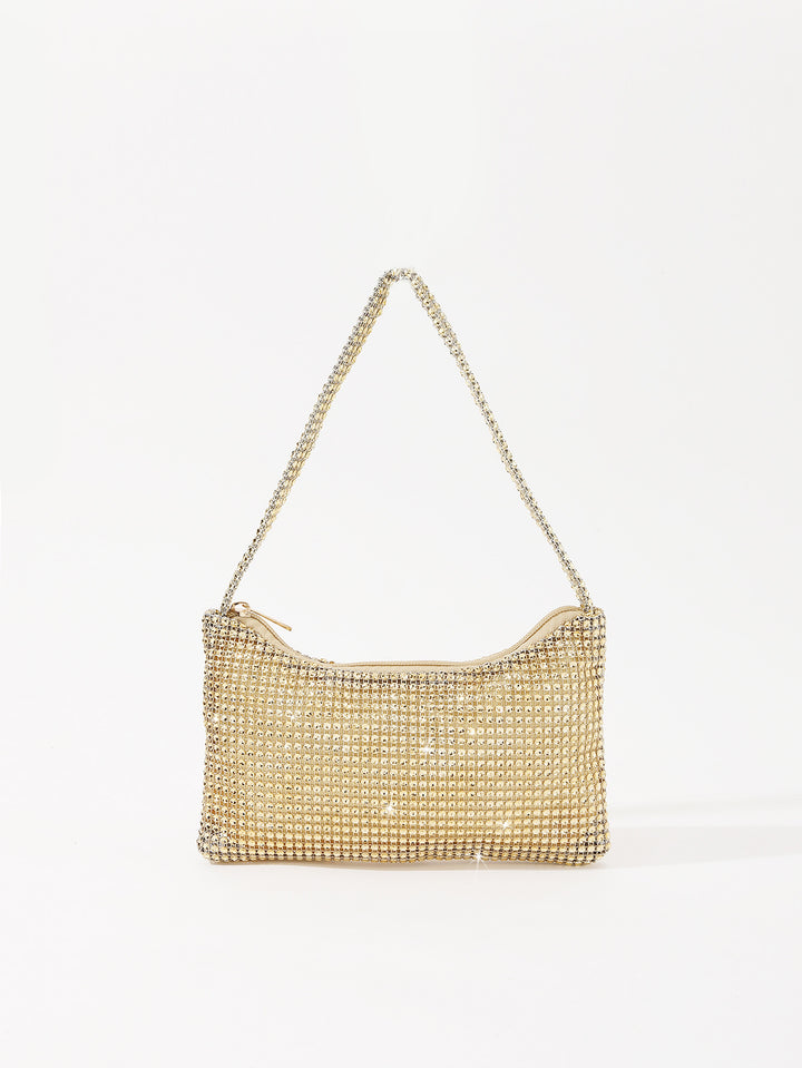 Elegant Rhinestone-Embellished Handbag
