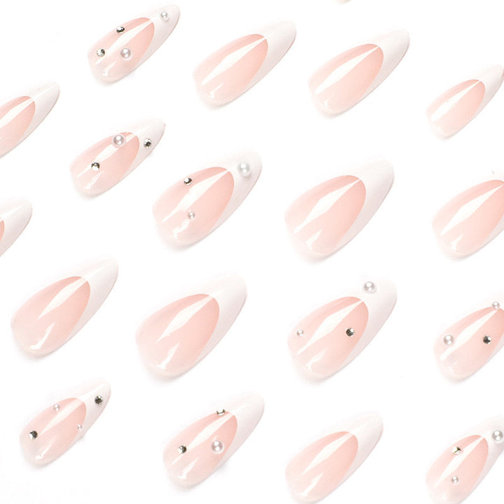 Artificial nail set with luxurious 3D accents and glitter embellishments Stornfield