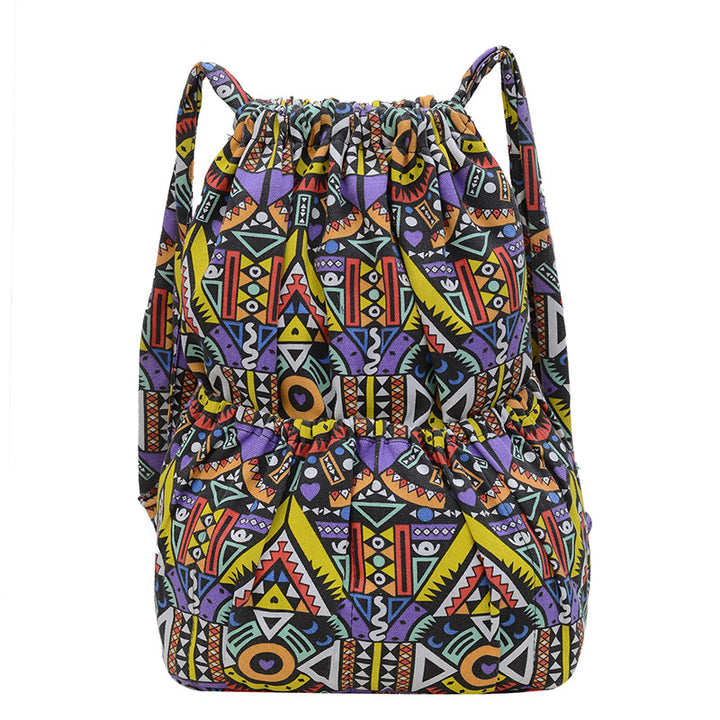 Drawstring Elephant Print Backpack Stornfield