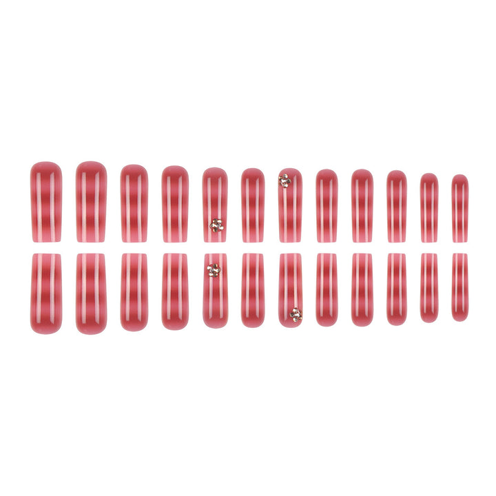 Long Glossy Press-On Nails Design Stornfield
