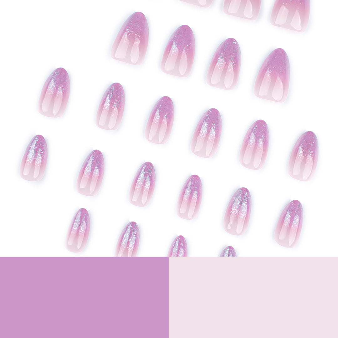 Artistic Nail Extensions with Glitter Gradient Stornfield