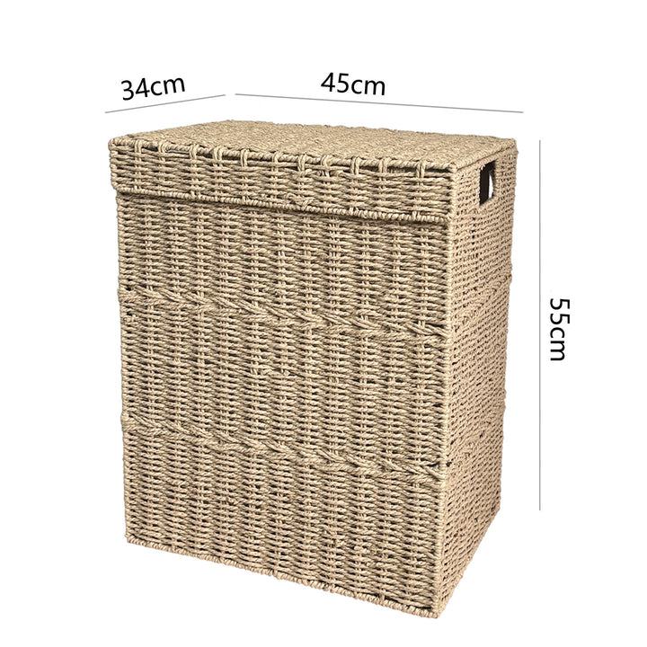 High-quality laundry basket with lid and handles Stornfield