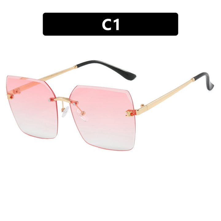 Women's square sunglasses in modern design with delicate metal frame Stornfield