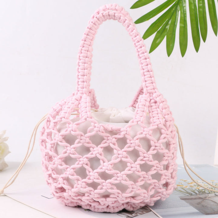 Hand-knotted tote bag with inner drawstring closure Stornfield