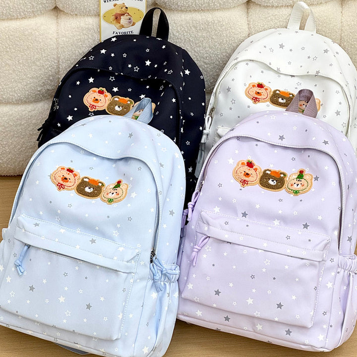 Fun-Themed Embroidered Character Backpack Stornfield