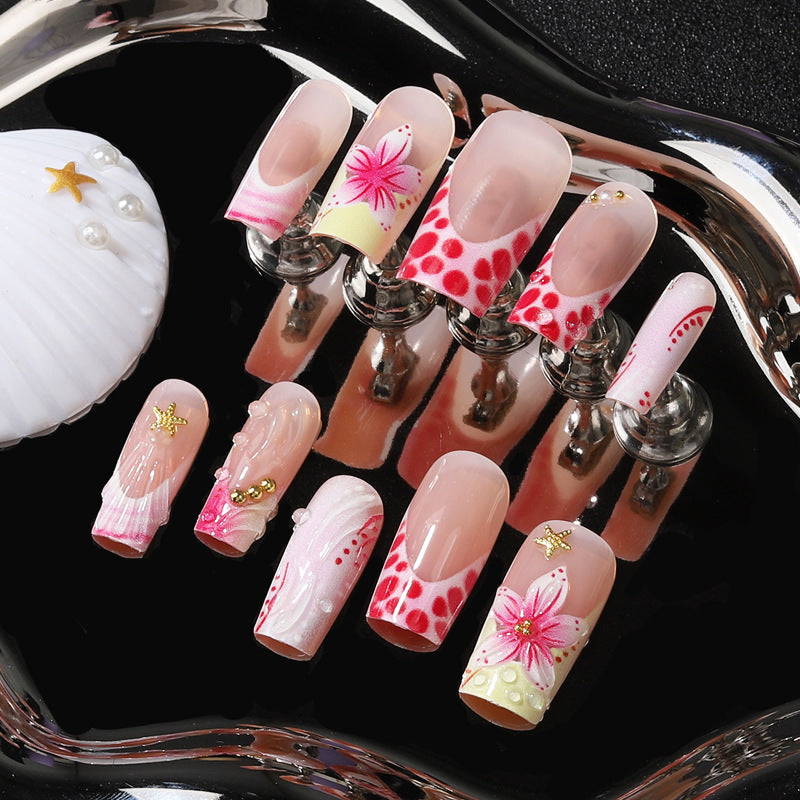 Floral Design Press-On Nail Tips Stornfield