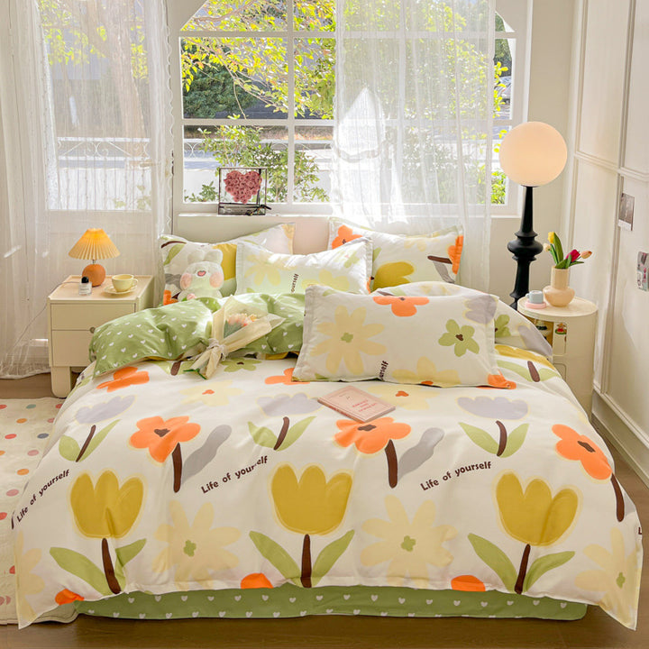 Floral Printed Duvet Cover Set