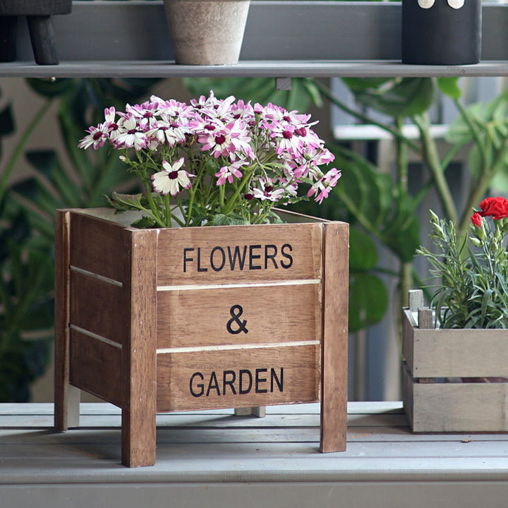 Decorative wooden box for plants Stornfield