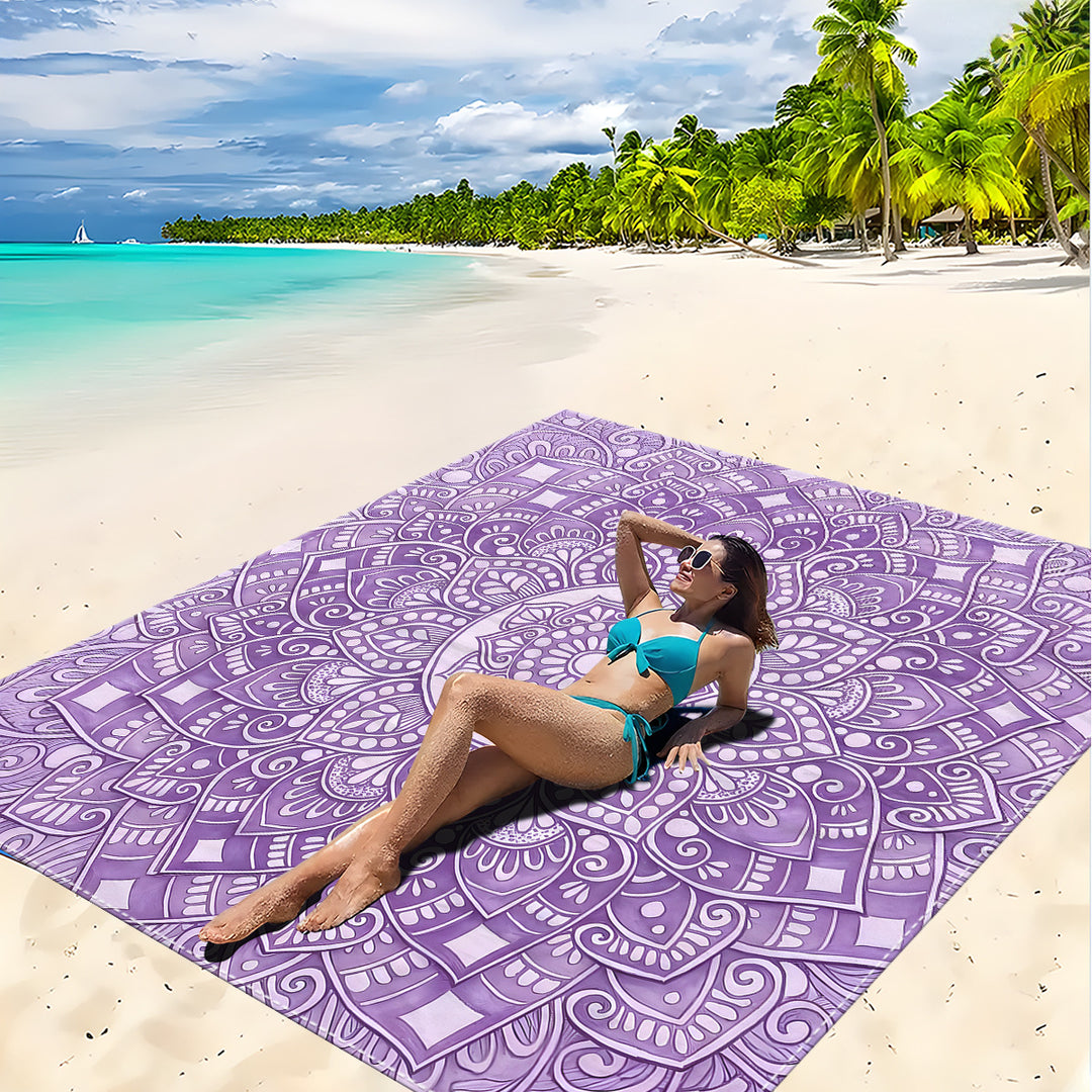 Mandala Design Beach Mat Stornfield
