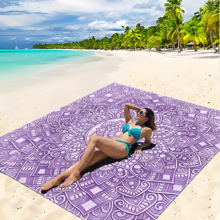 Mandala Design Beach Mat Stornfield