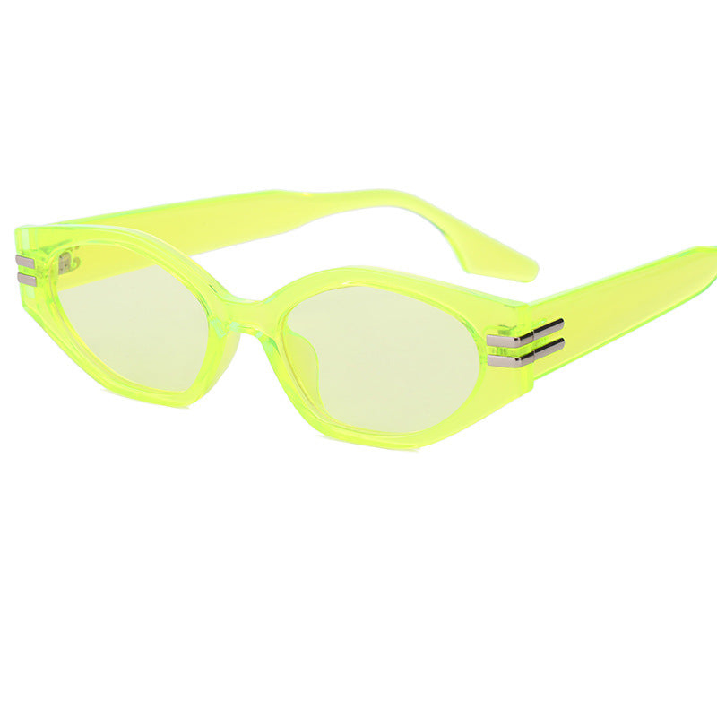 Women striking vintage sunglasses with asymmetric frame Stornfield
