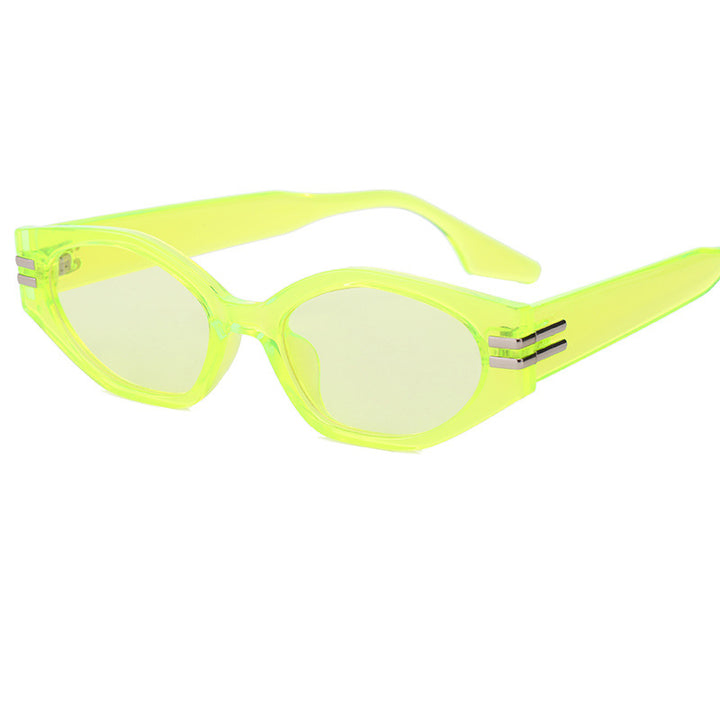 Women striking vintage sunglasses with asymmetric frame Stornfield