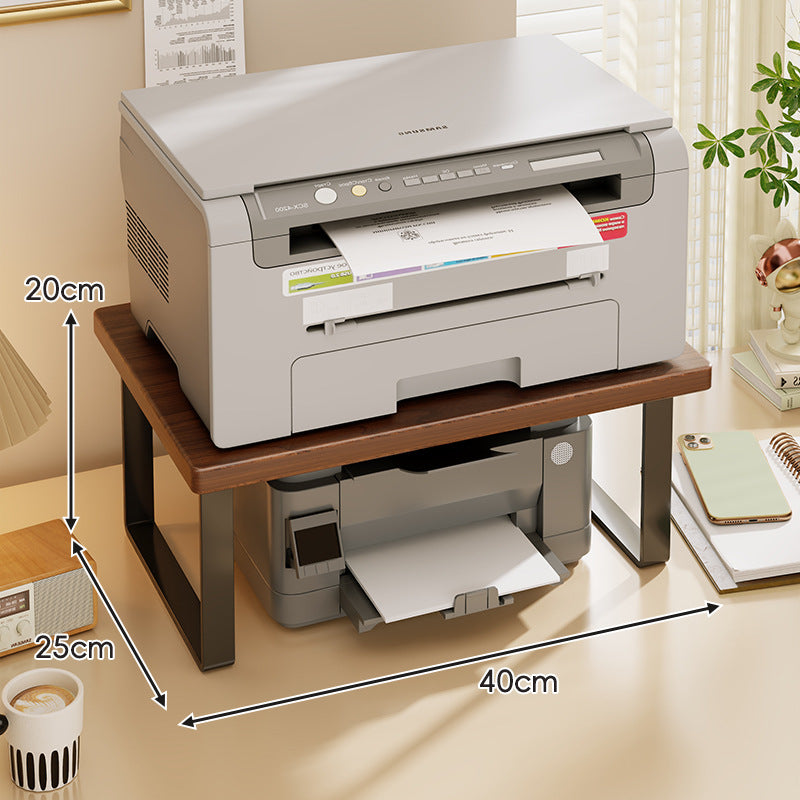 Compact TwoTier Wooden Desktop Printer and Monitor Riser