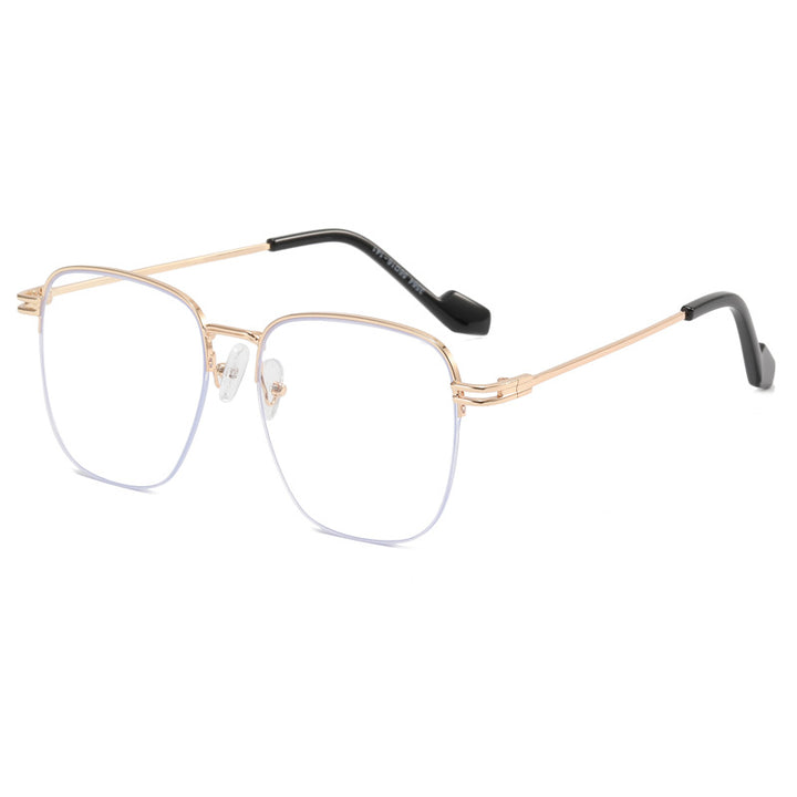 Women Designer Glasses with Square Frame and Glossy Metal Structure Stornfield