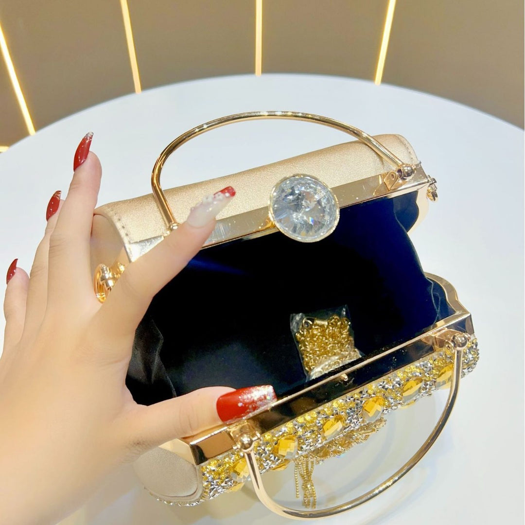 Embellished Floral Evening Handbag
