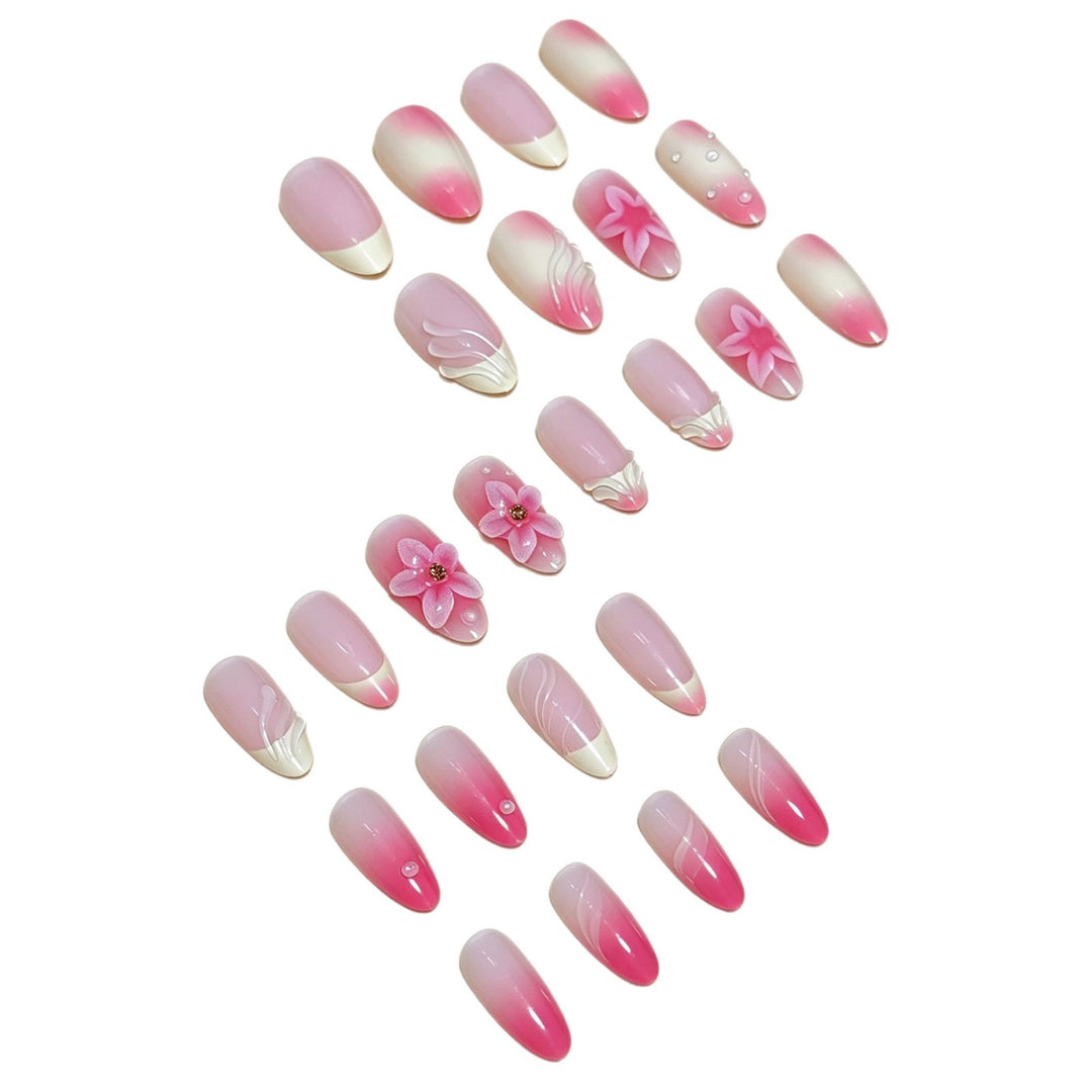Elegant Press-On Nail Tips with Decorative Bow Stornfield