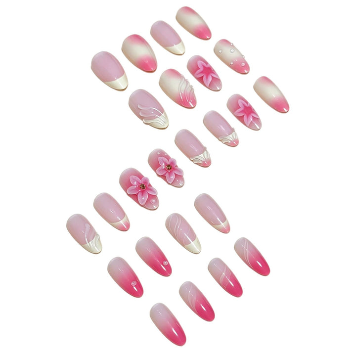Elegant Press-On Nail Tips with Decorative Bow Stornfield