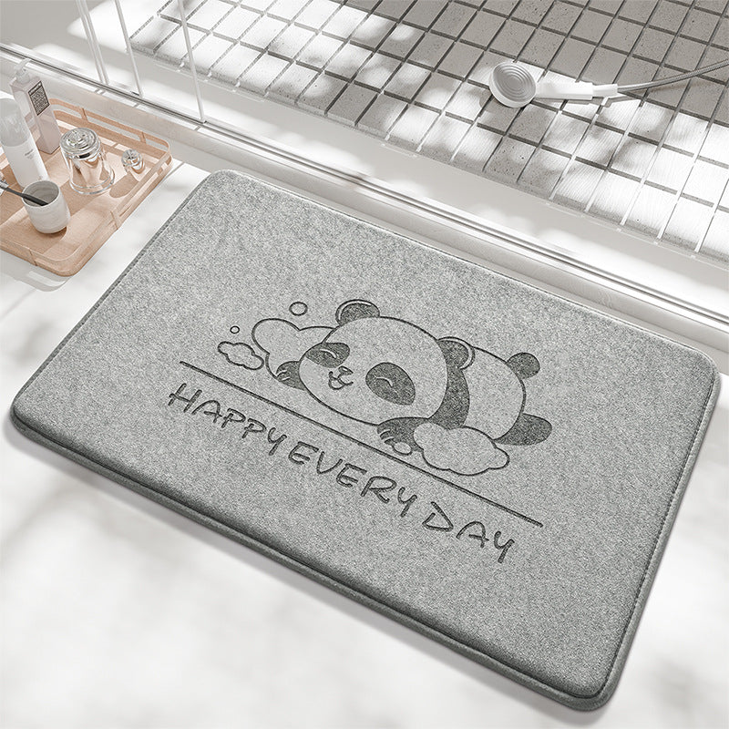 Playful Bunny Design Bath Mat Stornfield