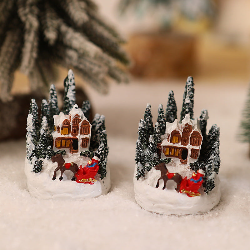 Illuminated Christmas village scene Stornfield