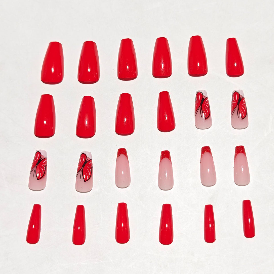 Artistic Butterfly Press-On Nail Art Stornfield