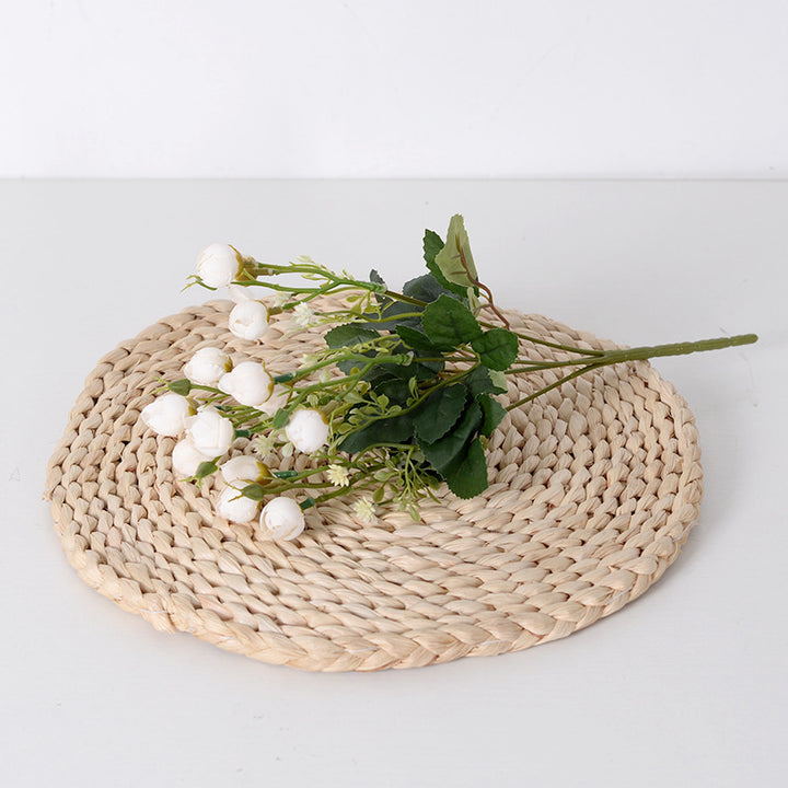 Elegant Faux Floral Rose Stem