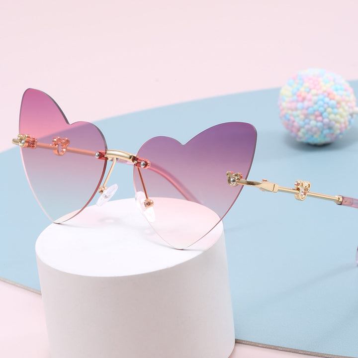 Women's Heart-Shaped Sunglasses with Embellished Frame Stornfield