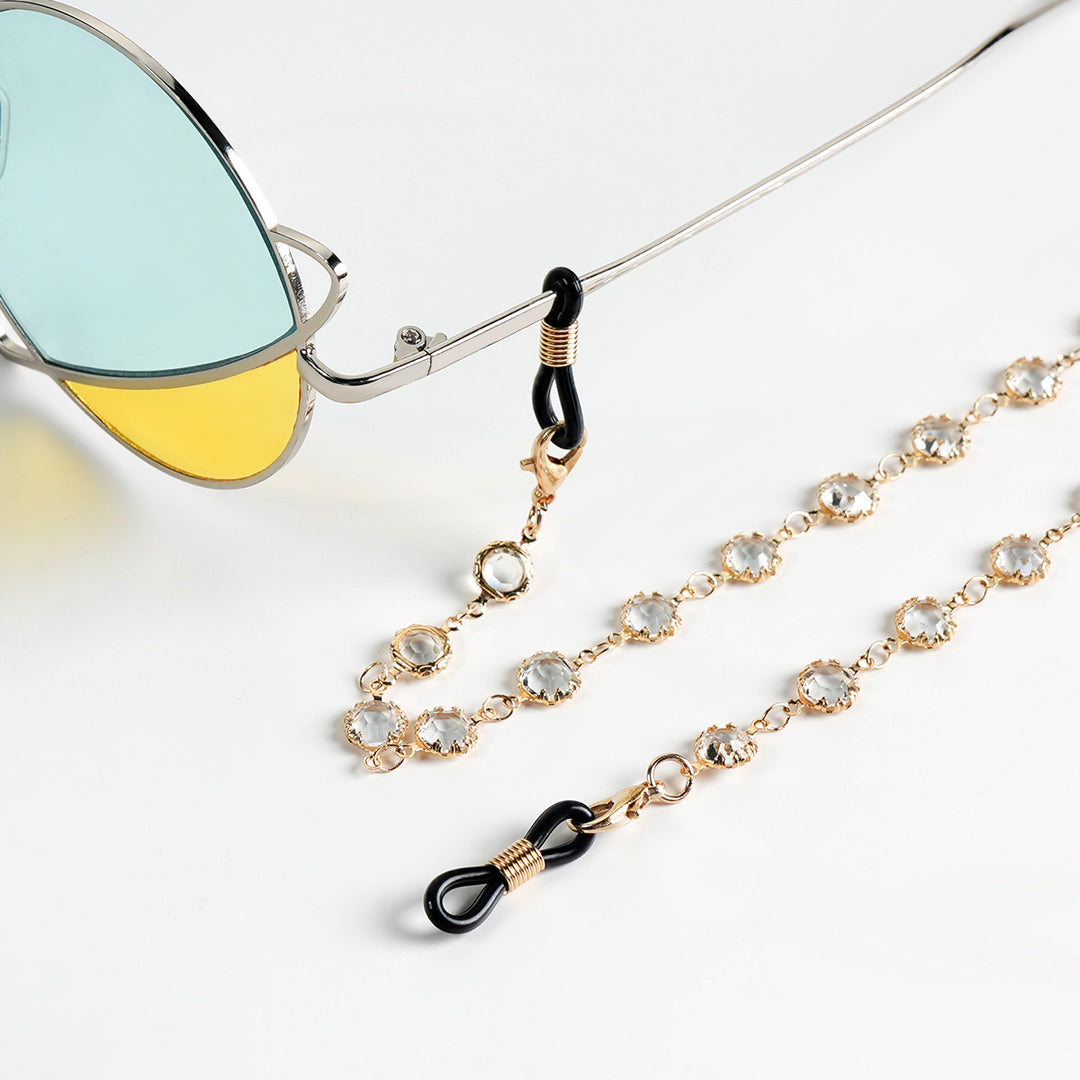 Gemstone-Embellished Eyewear Chain Stornfield