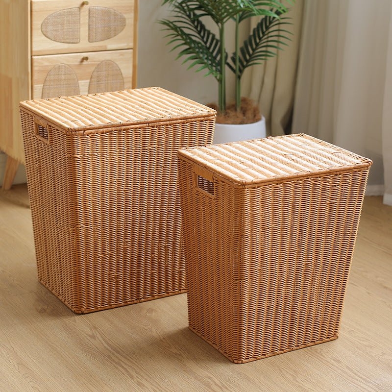 Handcrafted Rectangular Wicker Laundry Hamper Stornfield