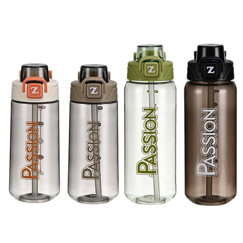 Ladies drinking bottle with integrated measuring system and flip-top closure Stornfield