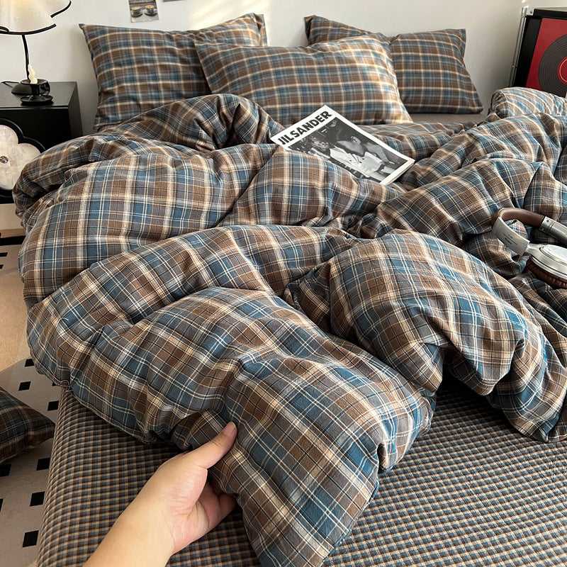 Cozy Checked Duvet Cover Set