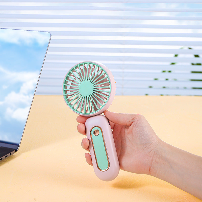 Unisex Portable Hand Fan with LED Display and Ergonomic Handle Stornfield