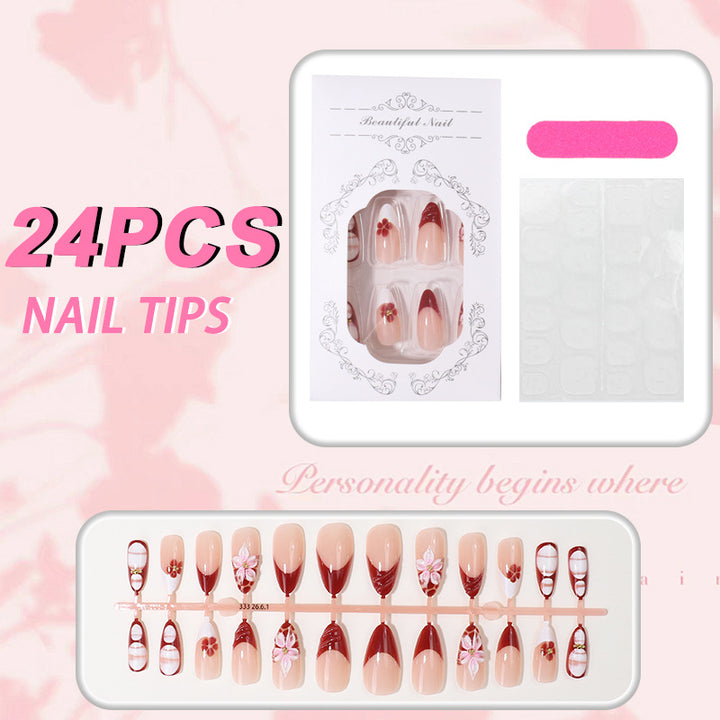Artistic Floral Press-On Nail Collection Stornfield